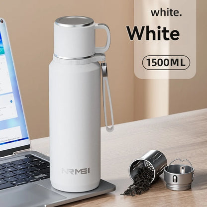 1.5L Thermos water bottle Stainless Steels Vacuum Flask Hot Coffee tea Water Heat Preservation Bottles Cold Tumbler drinkware TechElect