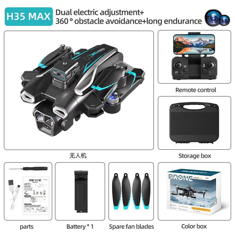 【TYRC H35】Rc camera drone 4K professional high-definition camera brushless motor long-range obstacle avoidance Techelectronicx