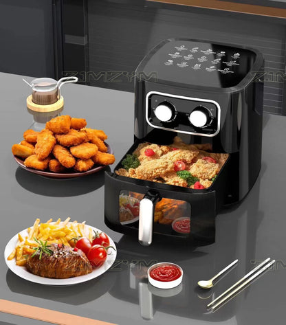 10L Large Capacity Intelligent Automatic Air Fryer Oven 220V Household Multi-function Smart Touchscreen Deep Fryer Without Oil TechElect
