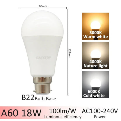 1-20pcs LED 3 Color Adjusted 3CCT（3000K 4000K 6000K）Bulb AC110V 220V E27 B22 Base Light Bulb  Memory Function Color Temp Reset Techelectronicx