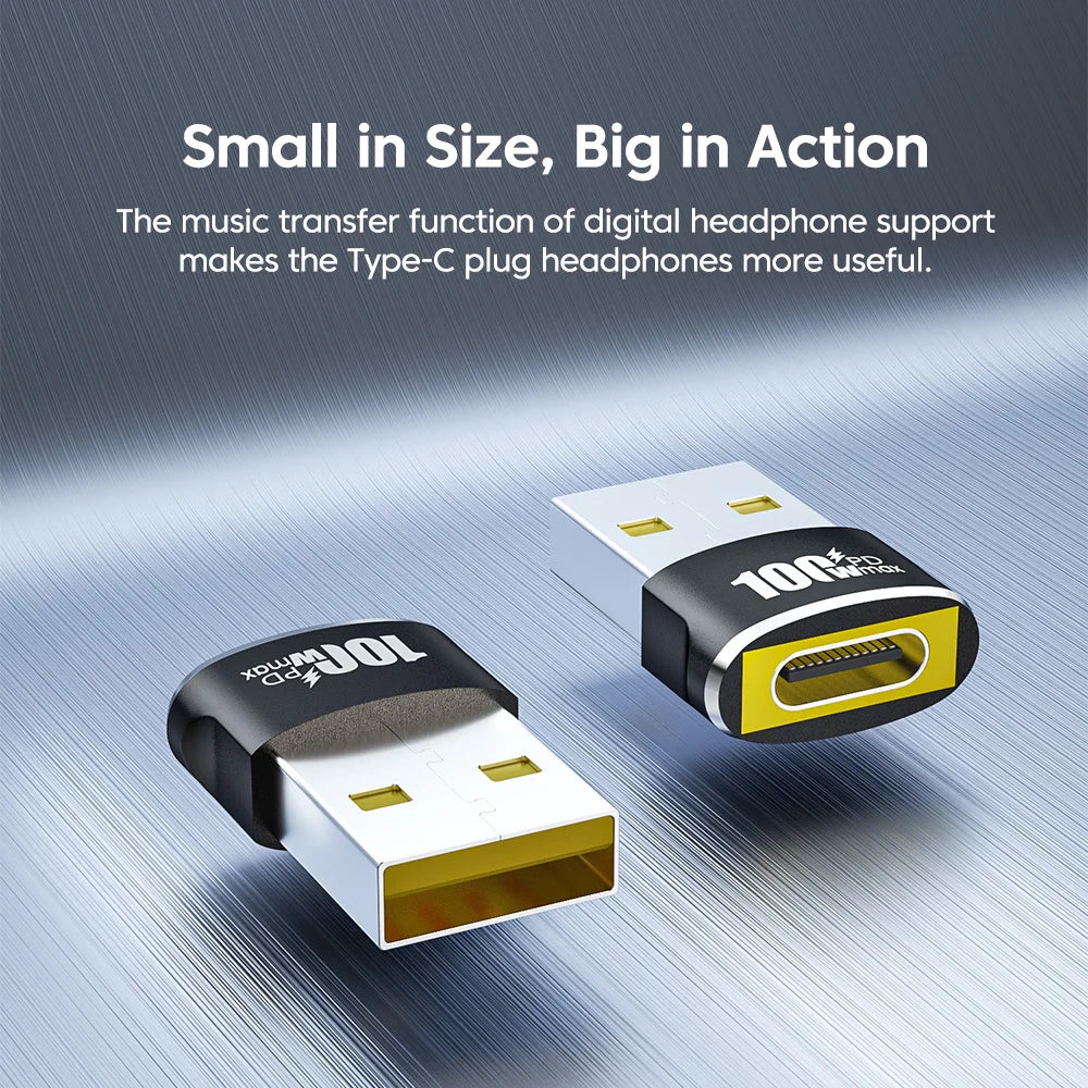 1/2/5Pcs USB To Type C OTG Adapter USB USB-C Female To USB Male PD100W Fast Charging OTG Connector For PC Macbook Samsung Xiaomi TechElect