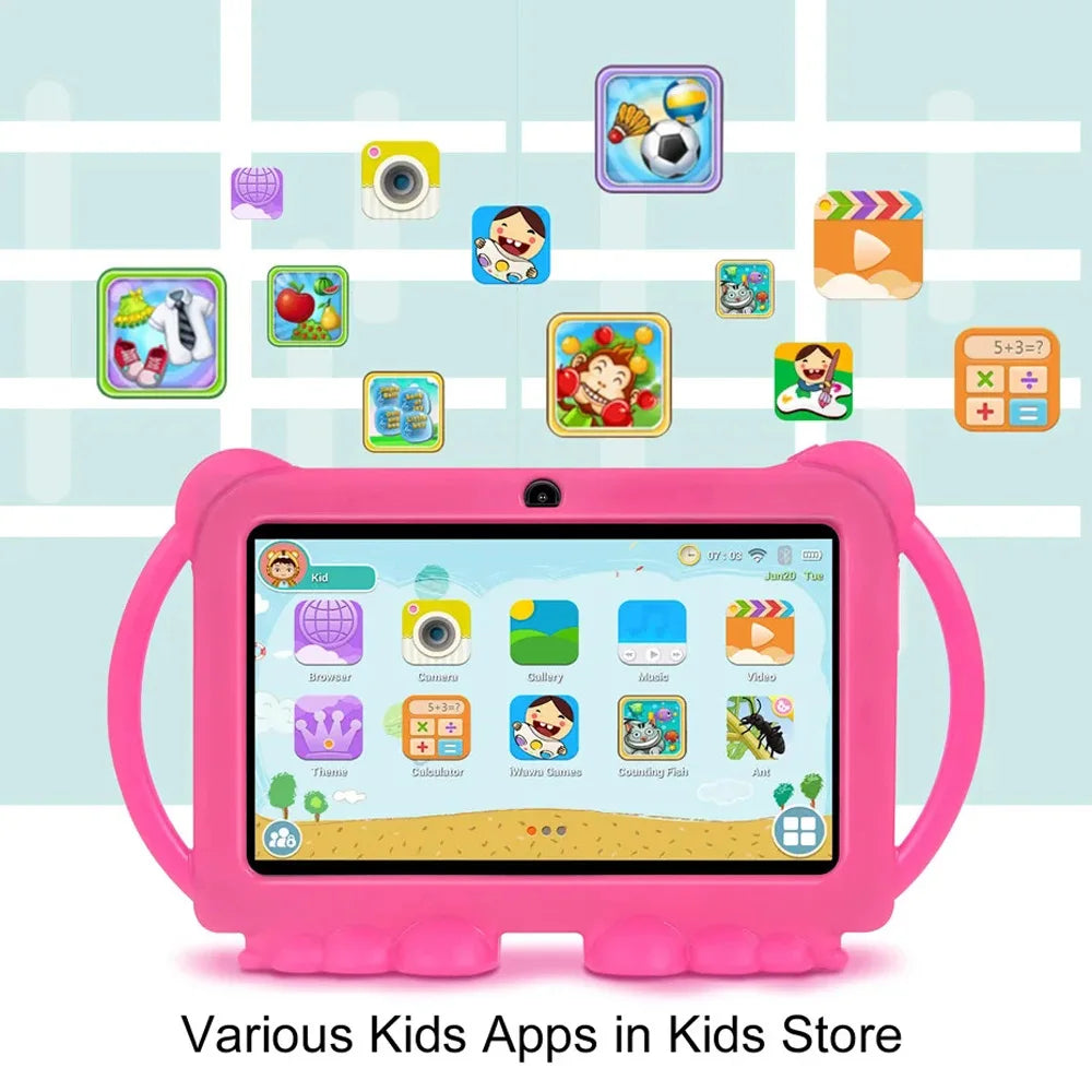 2025 New 5G WIFI 7-inch Children's Tablet 4GB+64GB ROM Drawing and Learning Portable Mini Tablet Quad Core Dual Cameras 4000mAh Techelectronicx