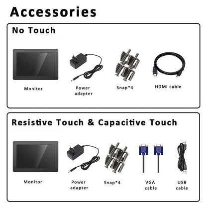 Zhixianda 1000 Nits 11.6 Inch 1920*1080 Industrial Panel Mount Monitor HDMI VGA LCD Capacitive Touch Screen Embedded Display Techelectronicx