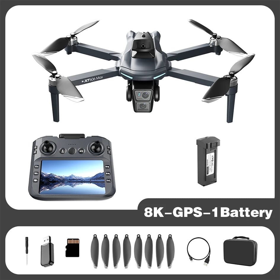 XIAOMI NEW XT606 GPS Drone 8K HD Professional dual camera 5G WIFI FPV Obstacle Avoidance Brushless RC Quadcopter Dron toy MIJIA TechElect