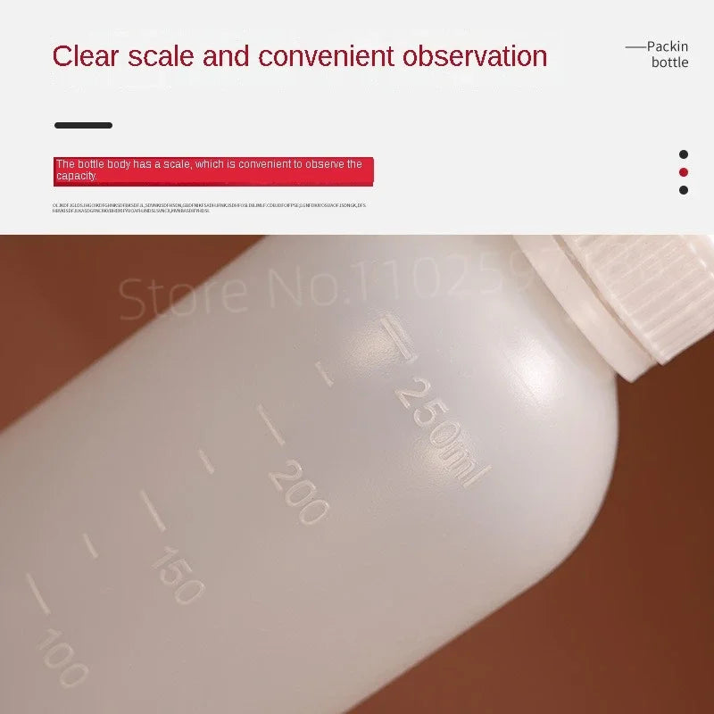 10ml 50ml 100ml 200ml Graduated Plastic Water Bottle Scale Semi Transparent Sampling PE Small Mouth Liquid Solvent Packaging Techelectronicx