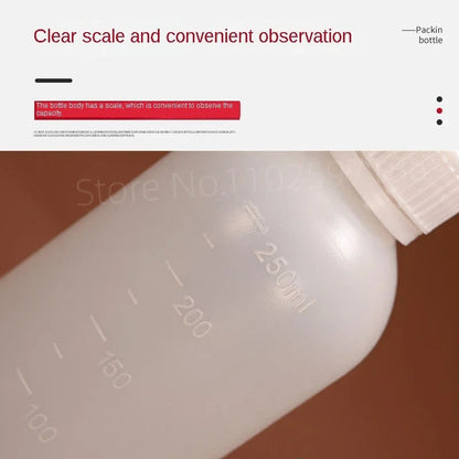 10ml 50ml 100ml 200ml Graduated Plastic Water Bottle Scale Semi Transparent Sampling PE Small Mouth Liquid Solvent Packaging Techelectronicx