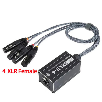 0.7M 4-channel XLR network extenderwith 300meter Ethernet cable extension for DMX stage lighting audio signal transmission Techelectronicx
