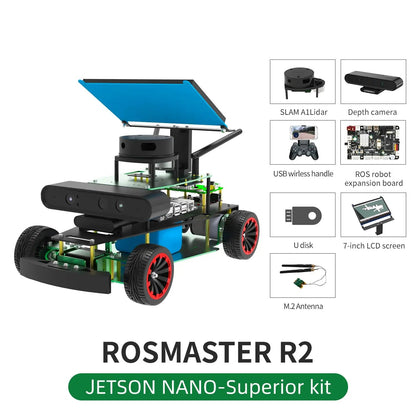Yahboom ROSMASTER R2 ROS2 Robot Programmable Car Ackerman Structure for Jetson NANO/Orin NX SUPER/Orin NANO SUPER/Raspberry Pi 5 TechElect
