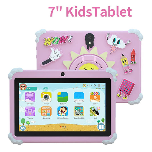 2025 New 7 Inch Cartoon Pattern Kids' tablet Quad Core 4GB+64GB ROM Android 13 Learning Education Games Tablets Children's Gifts Techelectronicx