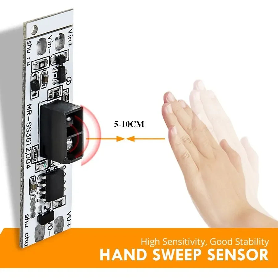 XIKCU Smart Switch Module Sensor Motion Detector Finger Hand Sweep Sensor DC 12V 24V 3A Maximum 36W Power Light Switches Techelectronicx