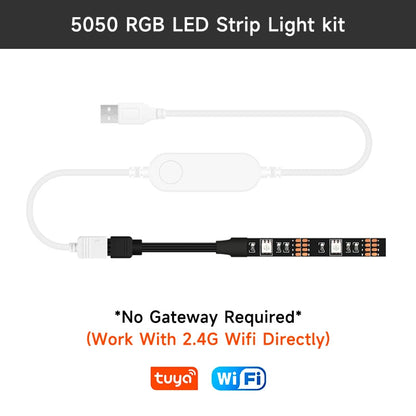 IHSENO Smart Zigbee/Wifi USB Led Lights Tuya Wifi RGB led Strip DC5V 5050 Smart Led TV Back Lighting Wok With Alexa Google Home Techelectronicx
