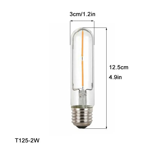 100-240V 6000K LED Filament Light Bulb 110V 120V 6500K Tubular Edison Bulbs T10 T185 T225 T30 T300 Long Tube 4W 6W 8W led Bulb Techelectronicx