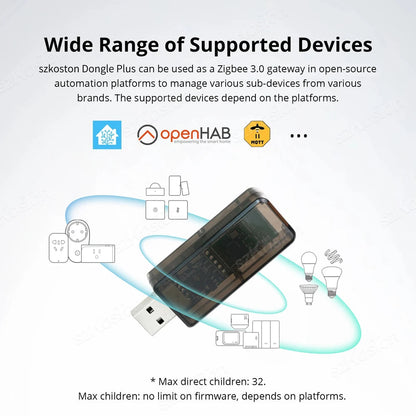 Zigbee 3.0 USB Dongle Plus EFR32MG21 Universal Open Source Zigbee Gateway Works with Home Assistant openHAB Zigbee2MQTT ZHA NCP Techelectronicx