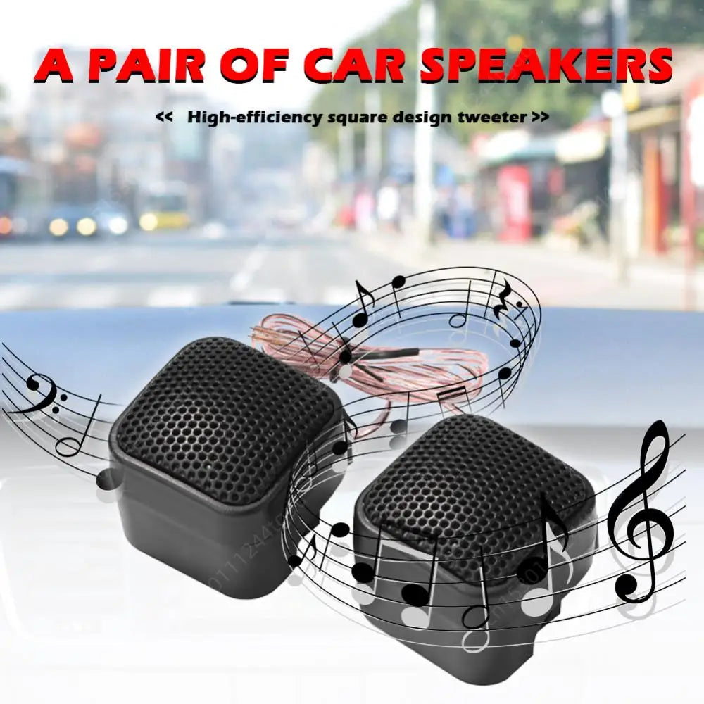 1 Pair TP-004A 500W Car Tweeters Mini Square Audio Speaker High Frequency Car Audio Stereo Speakers 12V DC Universal Loudspeaker Techelectronicx