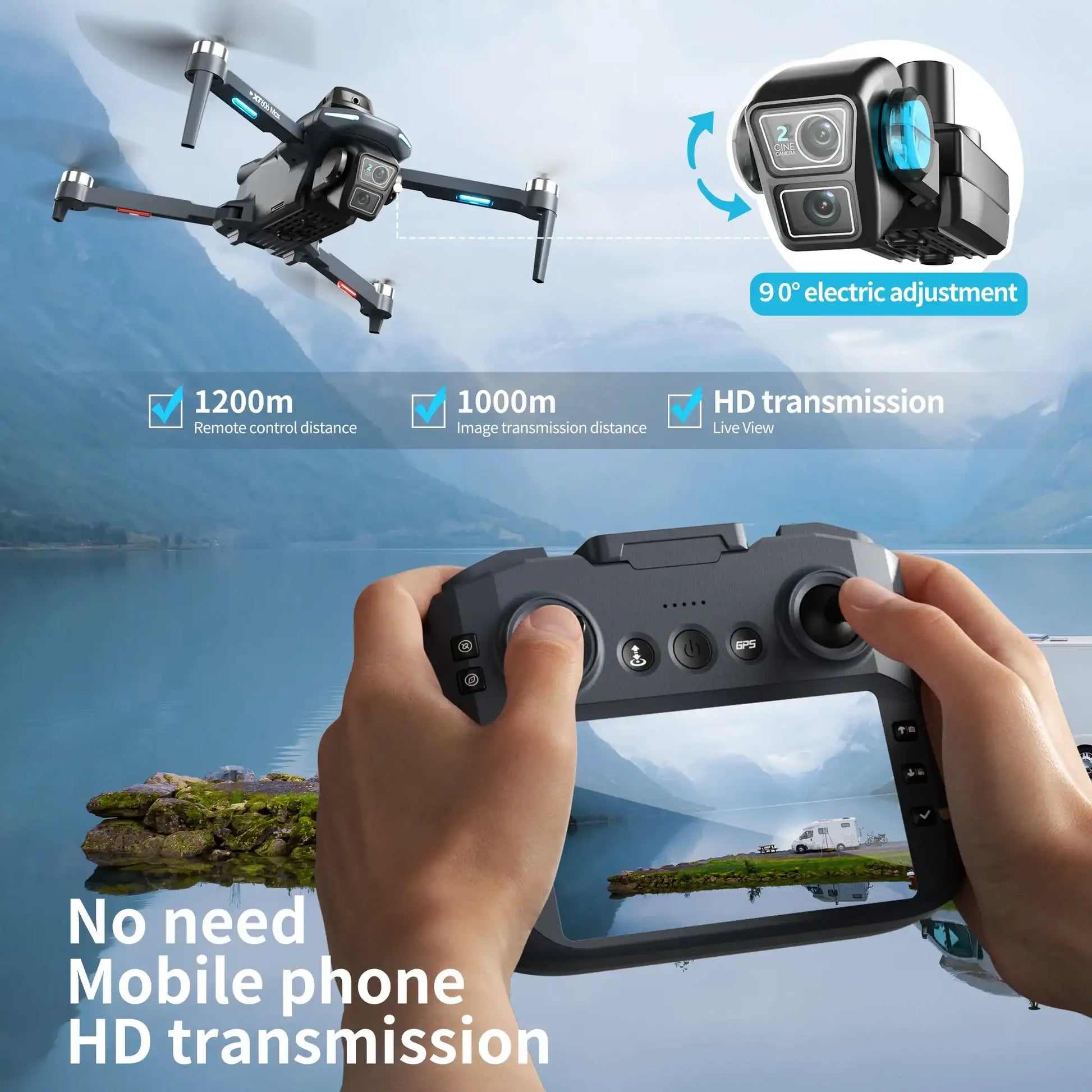 XIAOMI NEW XT606 GPS Drone 8K HD Professional dual camera 5G WIFI FPV Obstacle Avoidance Brushless RC Quadcopter Dron toy MIJIA