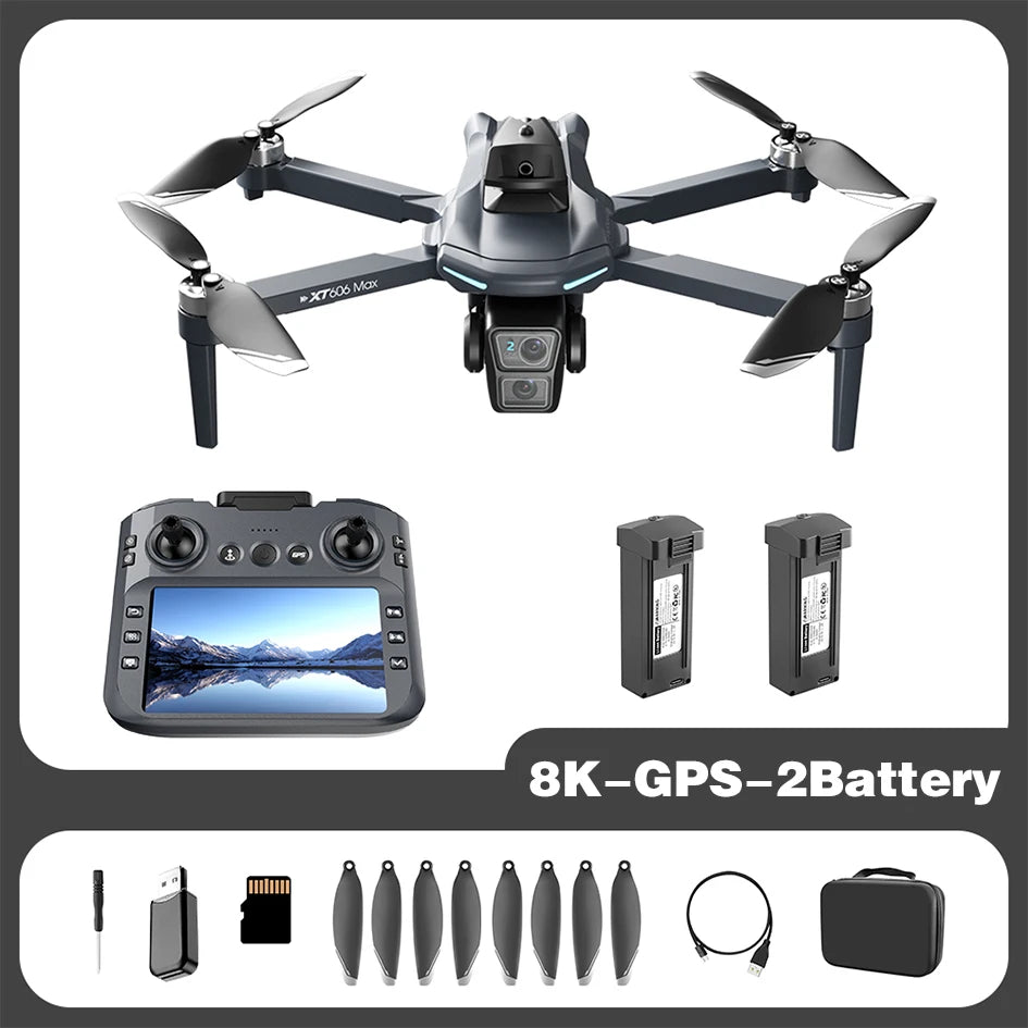 XIAOMI NEW XT606 GPS Drone 8K HD Professional dual camera 5G WIFI FPV Obstacle Avoidance Brushless RC Quadcopter Dron toy MIJIA TechElect