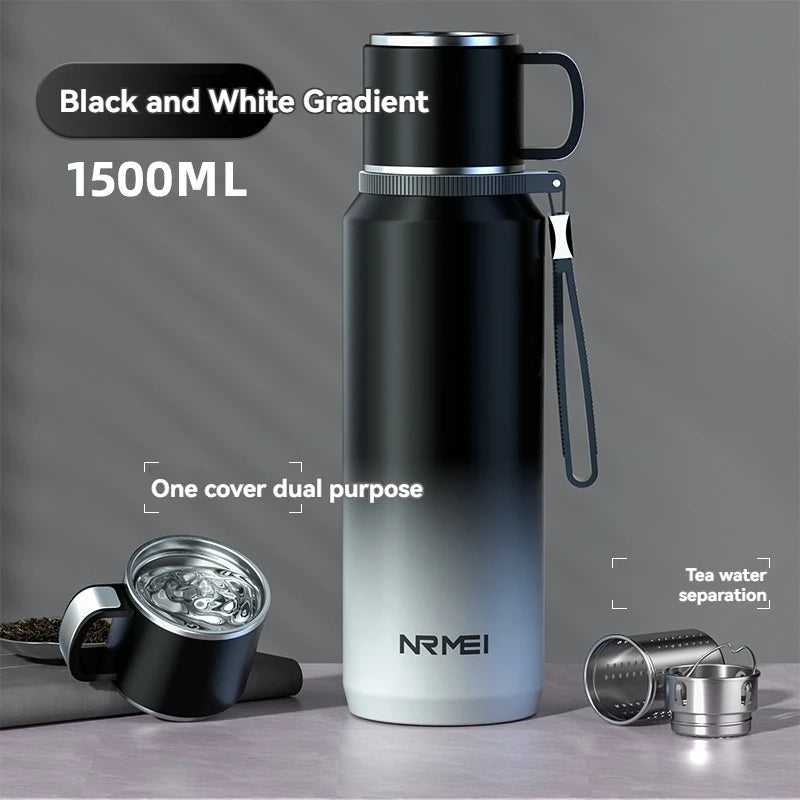 1.5L Thermos water bottle Stainless Steels Vacuum Flask Hot Coffee tea Water Heat Preservation Bottles Cold Tumbler drinkware TechElect