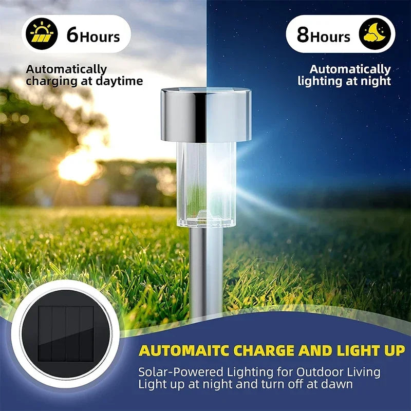 10Pack Solar Outdoor Lights Garden Lantern Solar Powered Lamp Waterproof Landscape Lighting Pathway Yard Lawn Garden Decoration Techelectronicx