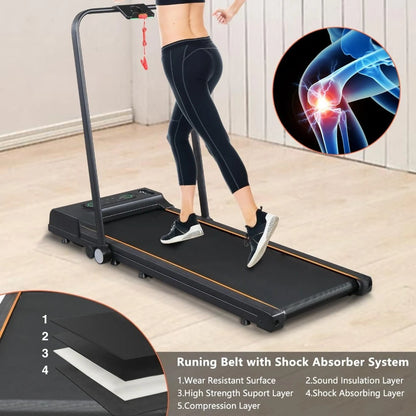 Folding Electric Treadmill Portable Running Treadmill with LCD Display 2.25 HP TechElect