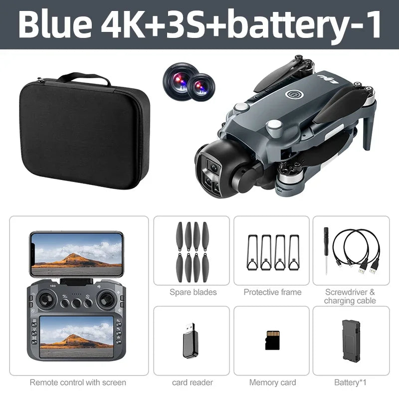 Xiaomi V988 Drone 4K Professional 8K HD Camera 360° Obstacle Avoidance Brushless GPS Quadcopter FPV RC Dron Toy with Big Screen TechElect
