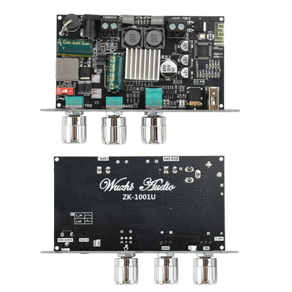 ZK-1001U DC 9-24V Single 100W BT Amplifier Board Module Supports APP Amplifier Chip TPA3116D2 Female Socket 5.5 * 2.1 Interface Techelectronicx