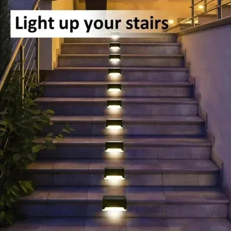 1-12 Pack Solar Deck Lights Outdoor Step Lights Waterproof Led Solar Lamp for Railing Stairs Step Fence Yard Patio and Pathway Techelectronicx