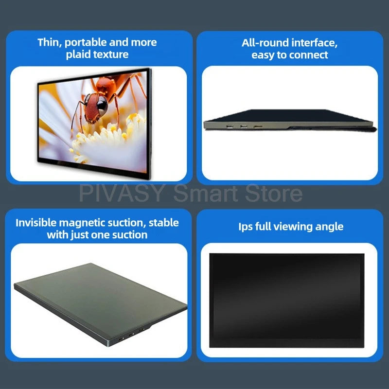 10.5 Inch Touch Screen TV Monitor Mobile for Movie Home Party Office Business Lightweight Portable High - definition Saturation TechElect