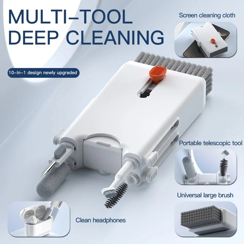 10 in 1 Cleaner Kit Digital Camera Headset Phone Laptop Keyboard Cleaning Tools Set Cleaning Brush Multifunctional Clean Pen TechElect