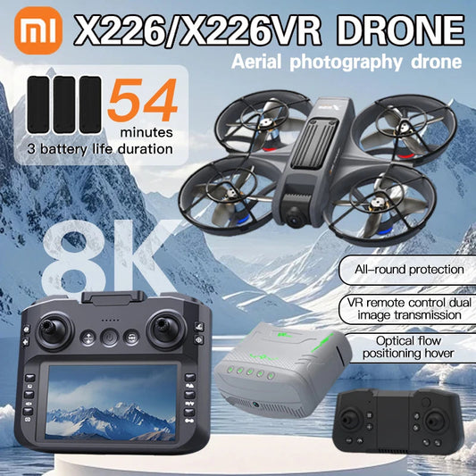 Xiaomi X226/X226VR Mini Drones 4K Professional Remote Control Helicopter Plane RC Dron With Screen Quadcopter Toys Gift for Kids Techelectronicx