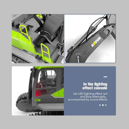 1/14 HUINA 1593 582 RC Excavator Dumper Truck crawler Alloy Tractor Loader 2.4G Radio Controlled Car Engineering toy for boy Techelectronicx
