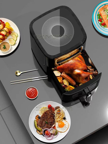 10L Large Capacity Intelligent Automatic Air Fryer Oven 220V Household Multi-function Smart Touchscreen Deep Fryer Without Oil TechElect