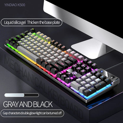 YINDIAO Keyboard Gaming Wired Laptop Desktops PC Computer Office Accessories Low Profile Gamer Keyboards With Numpad Techelectronicx
