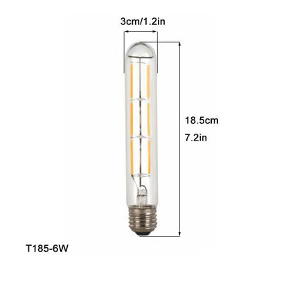 100-240V 6000K LED Filament Light Bulb 110V 120V 6500K Tubular Edison Bulbs T10 T185 T225 T30 T300 Long Tube 4W 6W 8W led Bulb Techelectronicx