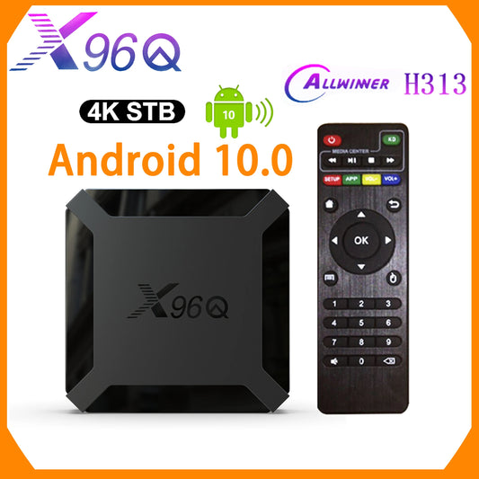 X96Q 2GB 16GB Android 10.0 TV Box Allwinner H313 Quad Core 4K 2.4G Wifi Google Player Youtube X96 1GB 8GB Set Top Box Techelectronicx