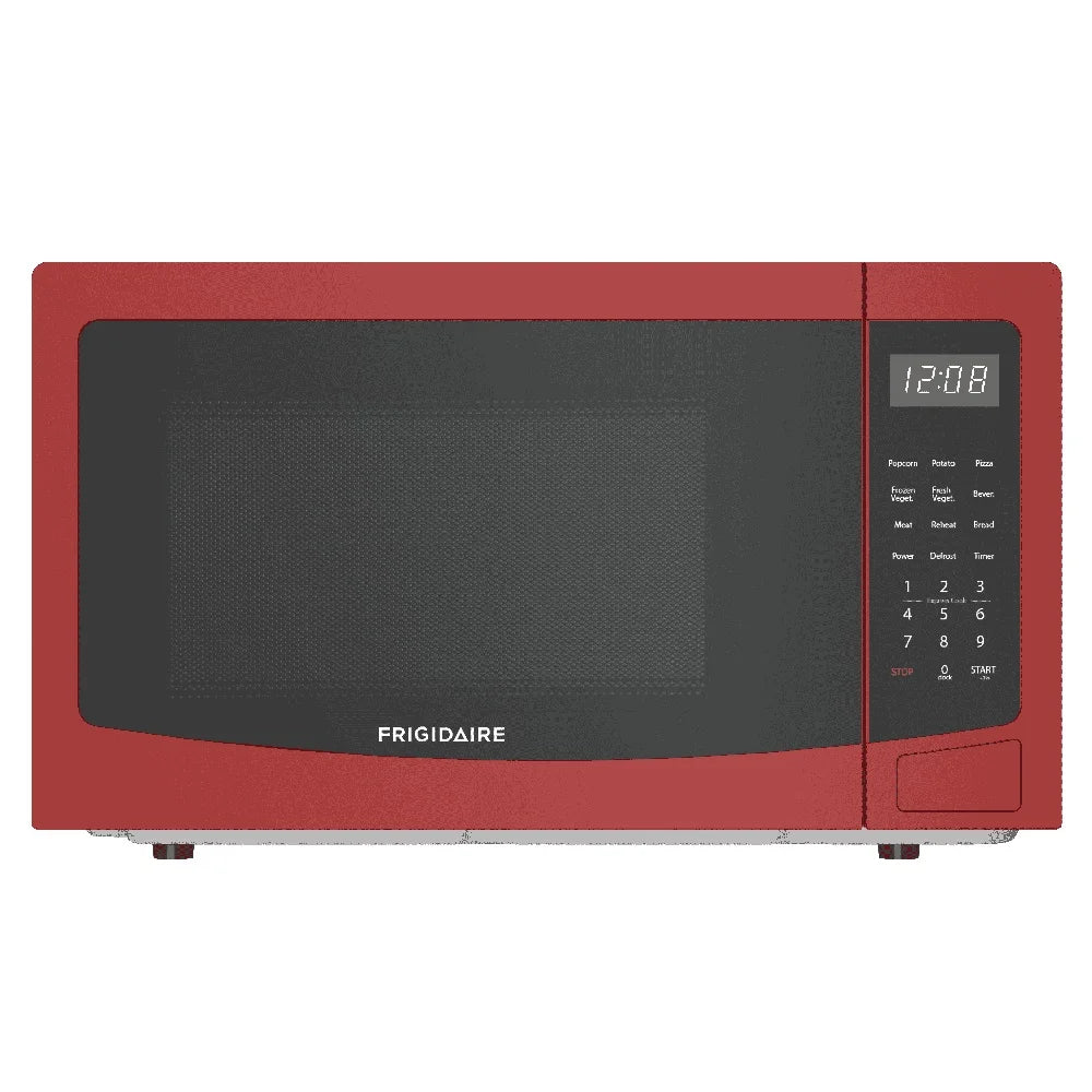 1.1 Cu Ft Compact Countertop Microwave Oven with Pre-Programmed Timers Removable Glass Turntable Electric Cooking Appliance Techelectronicx