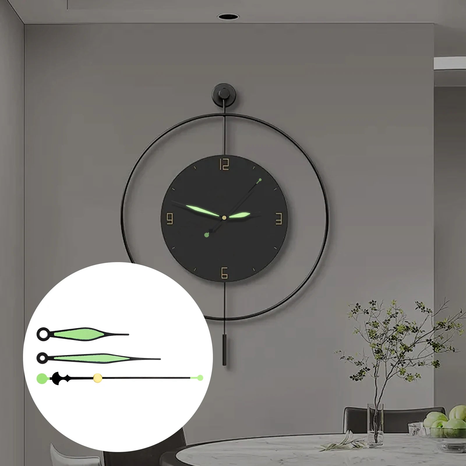 10 Pack Aluminum Black Replacement Clock Hands Kit for Wall Clock Repair, Clock Hands Parts Replacement Techelectronicx