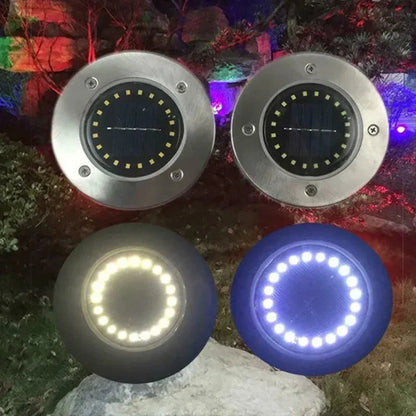 1/4/8Pack Solar Lights Outdoor 8/20LEDs Disk Underground Lamp Spotlight Buried Solar Light for Home Garden Lawn Yard Decoration Techelectronicx