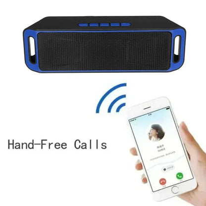 XIKCU Portable Bluetooth Speaker Wireless Mini Speaker Amplifier Stereo Subwoofer Speaker TF/FM Radio USB Built-in Mic Dual Bass Techelectronicx