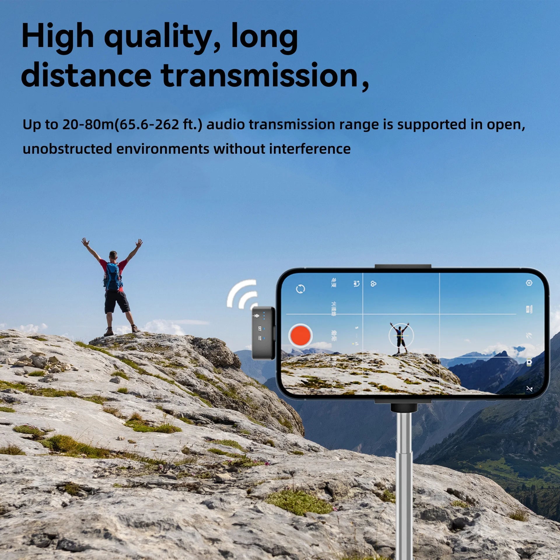 100M Wireless Microphone for Phone Professional Magnetic Lavalier Microphone with Charging Box Noise Reduction for Recording Techtronicx