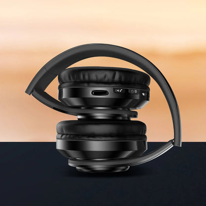 Wireless Bluetooth 5.0 Headphone With Microphone On-Ear Headset Stereo Sound Earphones Sports Gaming Foldable Headphones - TechElect