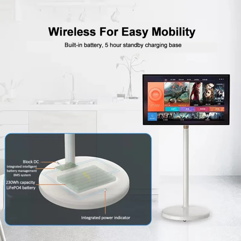 27 32 Inch Private Capacitive Touch Moving Standby Smart Television Monitor 1080p Portable Touch Screen Rotating Lcd Smart Tv Techelectronicx