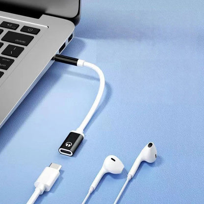 1 Pc 3.5mm Male To Type-C Female Headphone Aux Cable Converter Type-C To Flat Headphone Round Head Adapter Cable Techelectronicx