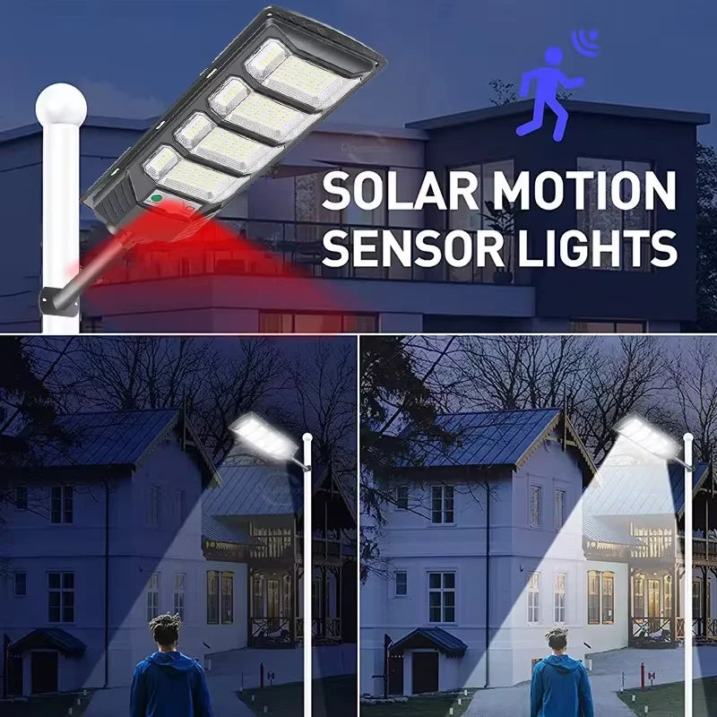 100000LM 2000W/1500W/1000W Solar Led Light Outdoor Powerful Outdoor Motion Sensor Solar Lamp Waterproof Garden Street Lamp TechElect