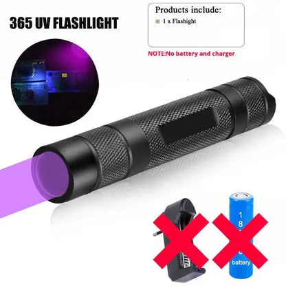 100W 365nm UV Flashlight Fluorescent Antigen Reagent Detection Lamp Waterproof UV Black Mirror Woodruff Special Identification Techelectronicx
