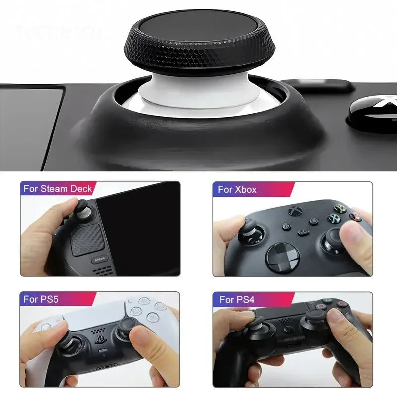 12/2X For Steam Deck Game Joystick Rocker Protector Ring Silicone Elastic Cover For Xbox PS4 PS5 VR2 Controller Game Accessories Techelectronicx