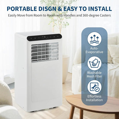 10,000 BTUs Portable Air Conditioners, Portable AC for Room Up to 450 Sq.Ft, 3-IN-1 Quiet AC Unit with Fan & Dehumidifier Techelectronicx