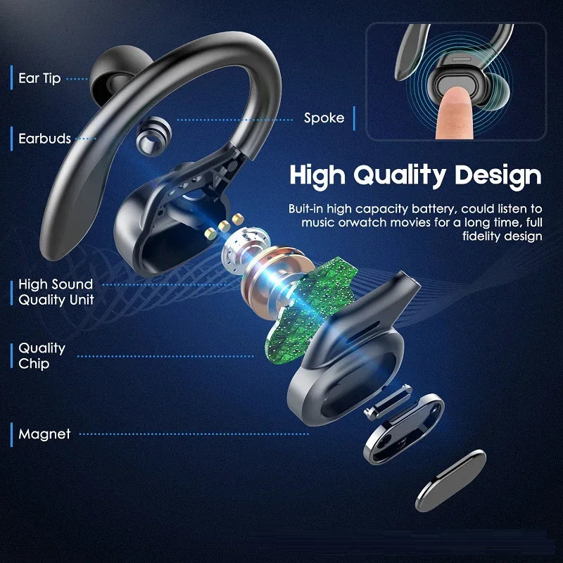 Xiaomi S730 Wireless Earphones Ear Hook Bluetooth Earbuds TWS Hifi Headphones Gaming Touch Control Sport Headset With Microphone Techelectronicx