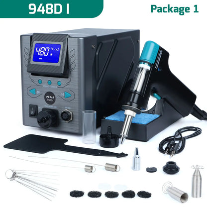 YIHUA 948D-I 110W Desoldering Station vacuum pump Suction Tin Gun Hot Air Gun welding sucker LCD Electric Soldering Iron Station TechElect