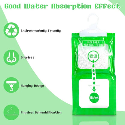 YUANJ 10PCS Moisture Absorber Hanging Drying Clothes Dehumidifier Wardrobe Dehumidifier Dry Bag Indoor Desiccant Eco Friendlya TechElect