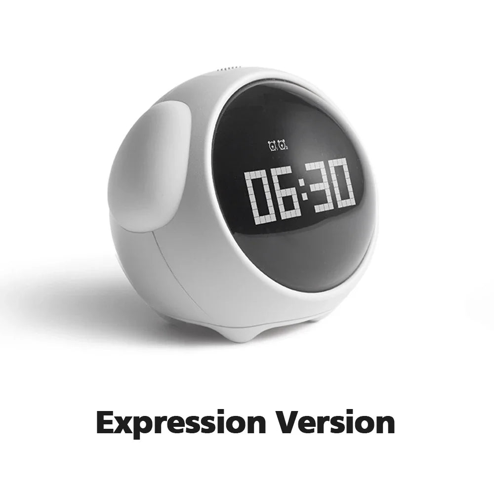 Xiaomi Cute Expression Alarm Clock Snooze Child Kids Digital Alarm Clocks Voice Control Intelligence LED Night Light for Bedroom Techelectronicx